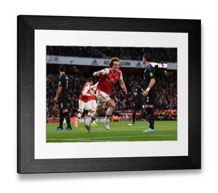 Framed Print : David Luiz Scores His Second Goal: Arsenal's Triumph over Crystal Palace (2019-20) Framed Print : David Luiz Scores His Second Goal: Arsenal's Triumph over Crystal Palace (2019-20)
