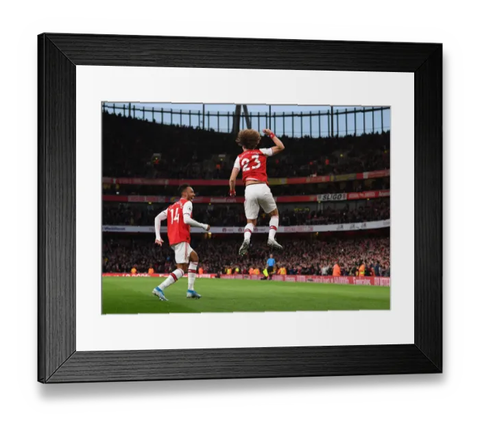 Framed Print : Arsenal: Double Trouble - David Luiz and Pierre-Emerick Aubameyang's Stunning Goals vs Crystal Palace (2019-20)