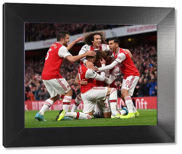 Arsenal's Double Act: Luiz and Aubameyang Celebrate Goals Against Crystal Palace (2019-20)