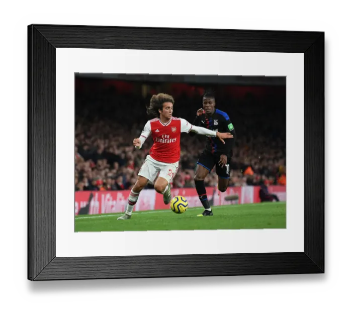 Framed Print : Arsenal vs Crystal Palace: Matteo Guendouzi vs Wilfred Zaha Clash in Premier League Showdown