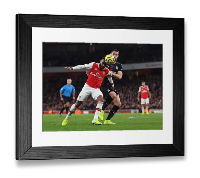 Framed Print : Intense Face-off: Lacazette vs. Cahill - Arsenal vs. Crystal Palace Premier League Clash Framed Print : Intense Face-off: Lacazette vs. Cahill - Arsenal vs. Crystal Palace Premier League Clash