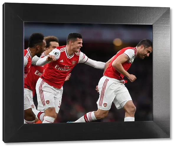 Arsenal's Sokratis and Xhaka Celebrate First Goal Against Crystal Palace (2019-20)