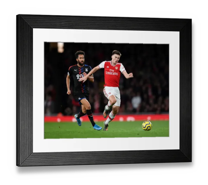 Framed Print : Arsenal's Kieran Tierney Goes Head-to-Head with Andros Townsend in Premier League Showdown Framed Print : Arsenal's Kieran Tierney Goes Head-to-Head with Andros Townsend in Premier League Showdown