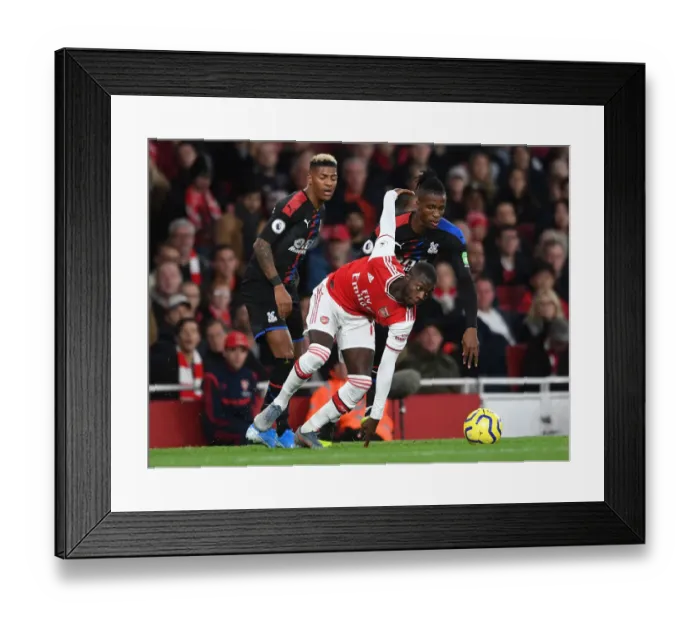 Framed Print : Arsenal's Pepe Clashes with Palace's Van Aanholt and Zaha during the 2019-20 Premier League Match Framed Print : Arsenal's Pepe Clashes with Palace's Van Aanholt and Zaha during the 2019-20 Premier League Match