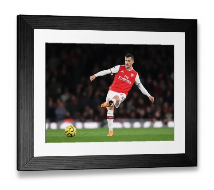 Framed Print : Arsenal's Xhaka in Action Against Crystal Palace (2019-20)