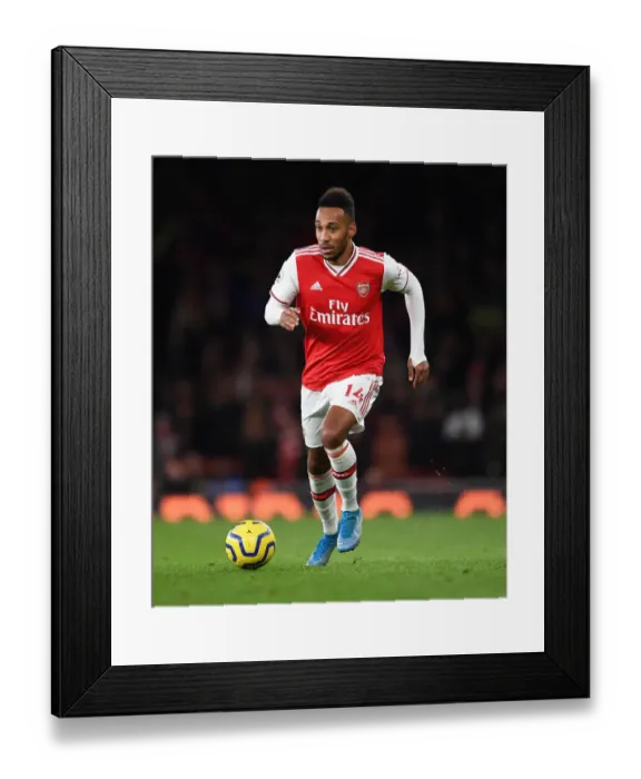 Framed Print : Arsenal's Aubameyang Scores the Difference in Thrilling Arsenal vs. Crystal Palace Showdown (2019-20)
