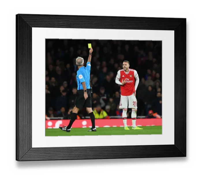 Framed Print : Arsenal vs Crystal Palace: Calum Chambers Yellow Card - Premier League 2019-20 Framed Print : Arsenal vs Crystal Palace: Calum Chambers Yellow Card - Premier League 2019-20