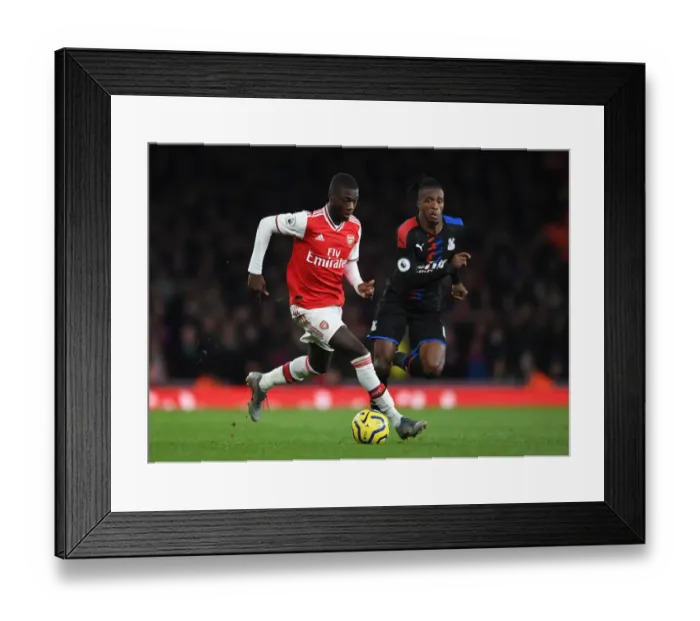 Framed Print : Arsenal vs Crystal Palace: Pepe vs Zaha Clash in Premier League Showdown