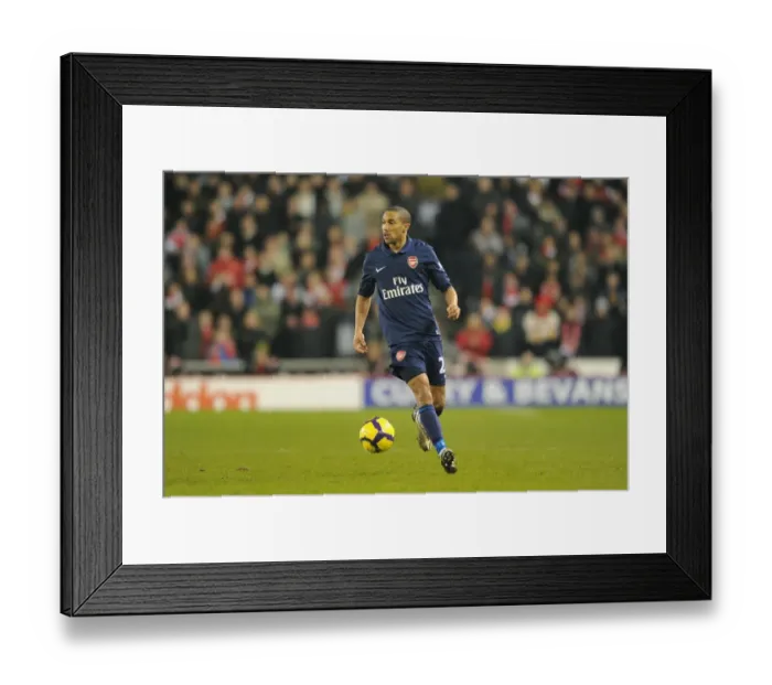 Framed Print : Gael Clichy (Arsenal). Stoke City 1: 3 Arsenal, Barclays Premier League Framed Print : Gael Clichy (Arsenal). Stoke City 1: 3 Arsenal, Barclays Premier League