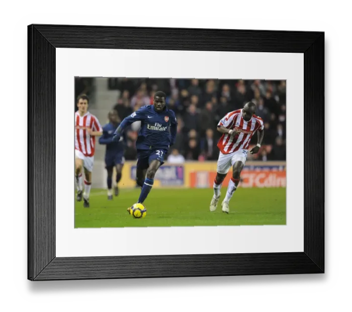 Framed Print : Emmanuel Eboue (Arsenal) Abdoulaye Faye (Stoke). Stoke City 1: 3 Arsenal Framed Print : Emmanuel Eboue (Arsenal) Abdoulaye Faye (Stoke). Stoke City 1: 3 Arsenal