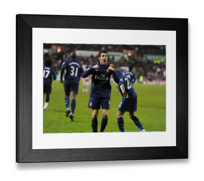 Framed Print : Cesc Fabregas's Brilliant Goal: Arsenal's Triumph Over Stoke City (3-1) Framed Print : Cesc Fabregas's Brilliant Goal: Arsenal's Triumph Over Stoke City (3-1)