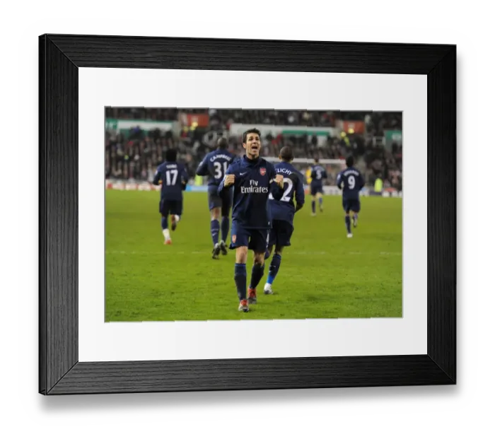 Framed Print : Cesc Fabregas's Brilliant Goal: Arsenal's Triumph Over Stoke City - 3-1 in the Premier League Framed Print : Cesc Fabregas's Brilliant Goal: Arsenal's Triumph Over Stoke City - 3-1 in the Premier League