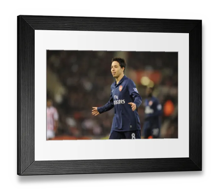 Framed Print : Samir Nasri (Arsenal). Stoke City 1: 3 Arsenal, Barclays Premier League Framed Print : Samir Nasri (Arsenal). Stoke City 1: 3 Arsenal, Barclays Premier League