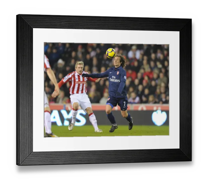 Framed Print : Tomas Rosicky (Arsenal) Liam Lawrence (Stoke). Stoke City 1: 3 Arsenal, Barclays Premier League