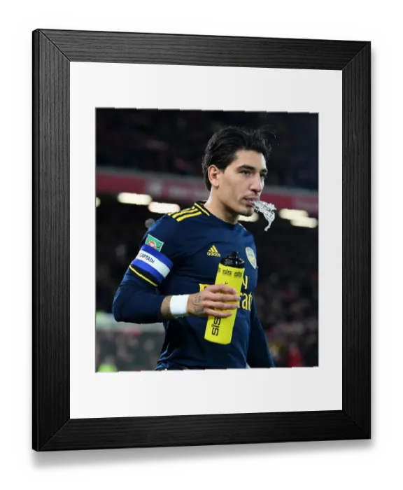 Framed Print : Gearing Up: Hector Bellerin's Determination Ahead of Liverpool vs Arsenal Carabao Cup Clash