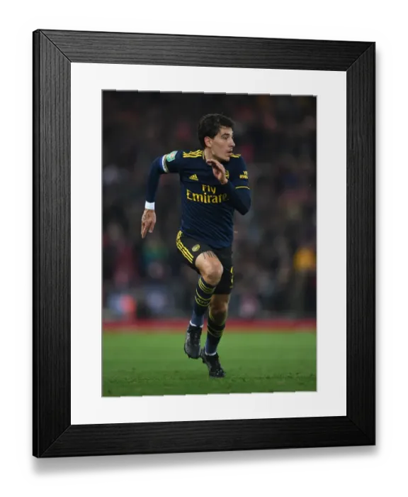 Framed Print : Hector Bellerin vs. Liverpool: Clash in the Carabao Cup