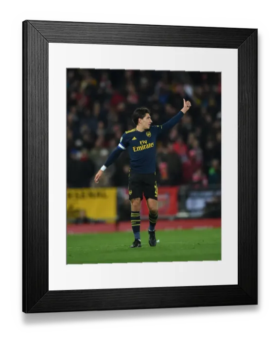 Framed Print : Hector Bellerin vs. Liverpool: A Carabao Cup Battle at Anfield Framed Print : Hector Bellerin vs. Liverpool: A Carabao Cup Battle at Anfield
