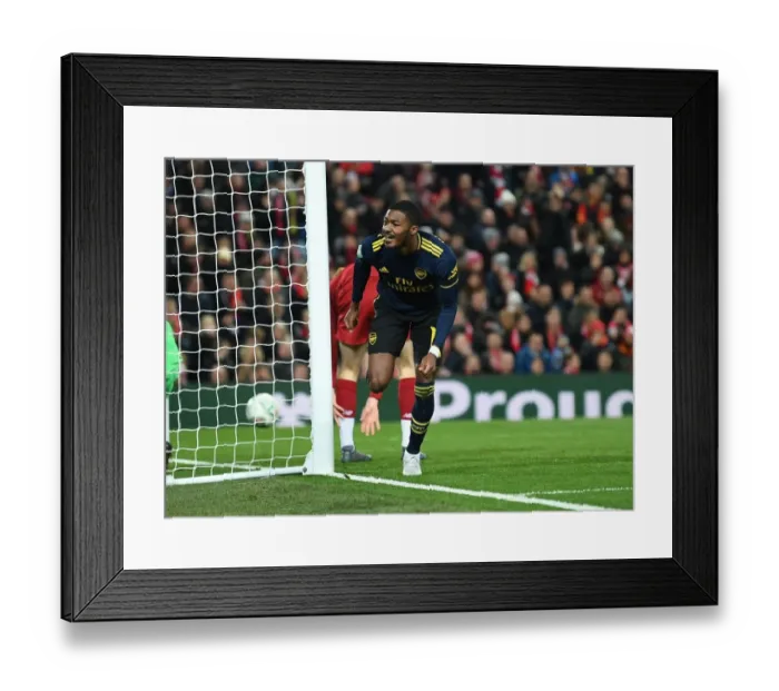 Framed Print : Ainsley Maitland-Niles Scores Brace: Arsenal's Carabao Cup Upset against Liverpool