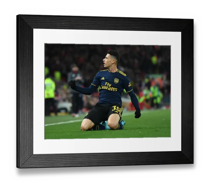 Framed Print : Martinelli's Brace: Arsenal's Upset of Liverpool in Carabao Cup