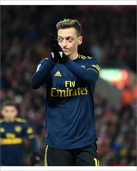 Mesut Ozil at Liverpool's Carabao Cup Match: Arsenal vs. Liverpool (2019-20)
