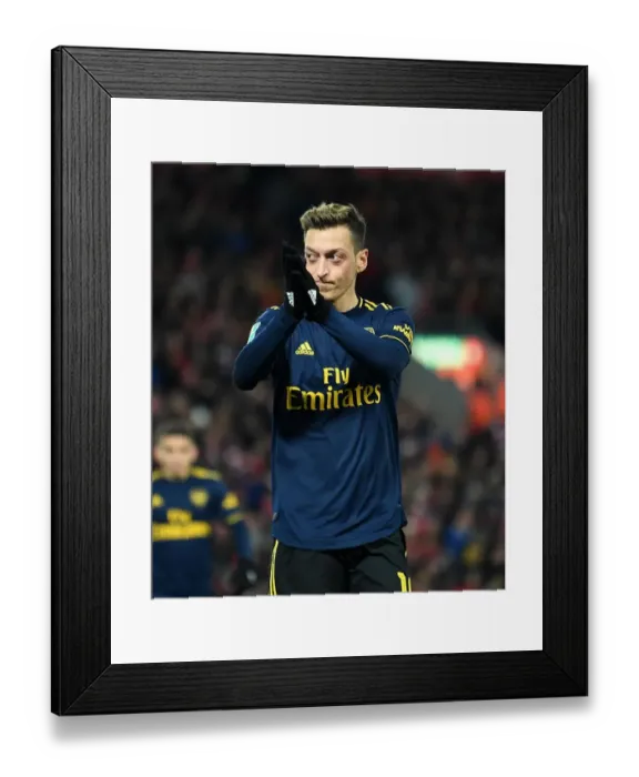 Framed Print : Mesut Ozil at Liverpool's Carabao Cup Match: Arsenal vs. Liverpool (2019-20)
