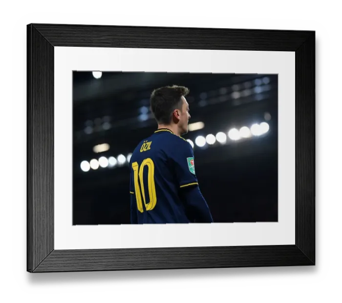 Framed Print : Mesut Ozil at Liverpool: Carabao Cup Clash with Arsenal