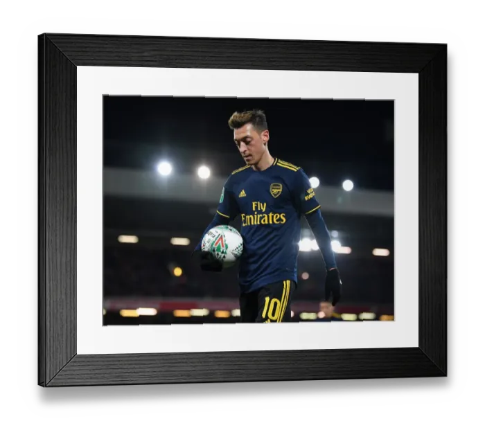 Framed Print : Mesut Ozil in Action: Arsenal vs. Liverpool - Carabao Cup Showdown