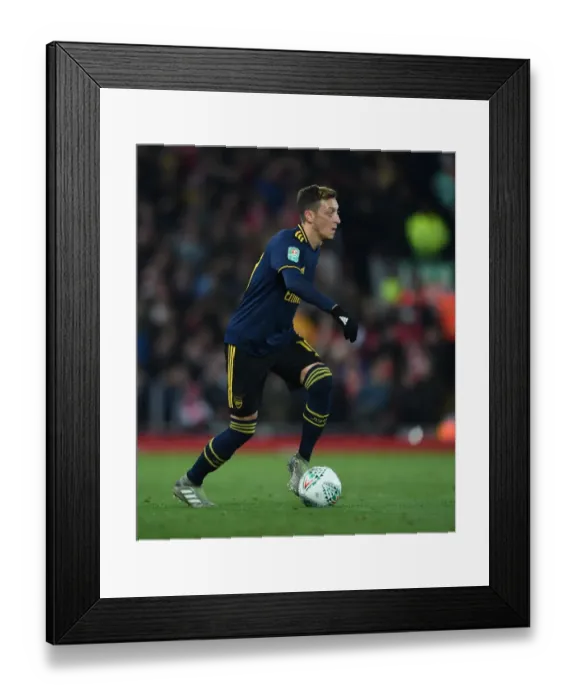 Framed Print : Mesut Ozil in Action: Liverpool vs. Arsenal - Carabao Cup Clash