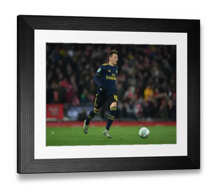 Framed Print : Mesut Ozil in Action: Liverpool vs. Arsenal - Carabao Cup Showdown
