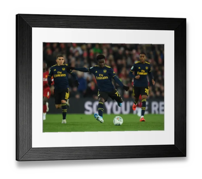 Framed Print : Bukayo Saka Faces Liverpool in Carabao Cup Showdown Framed Print : Bukayo Saka Faces Liverpool in Carabao Cup Showdown