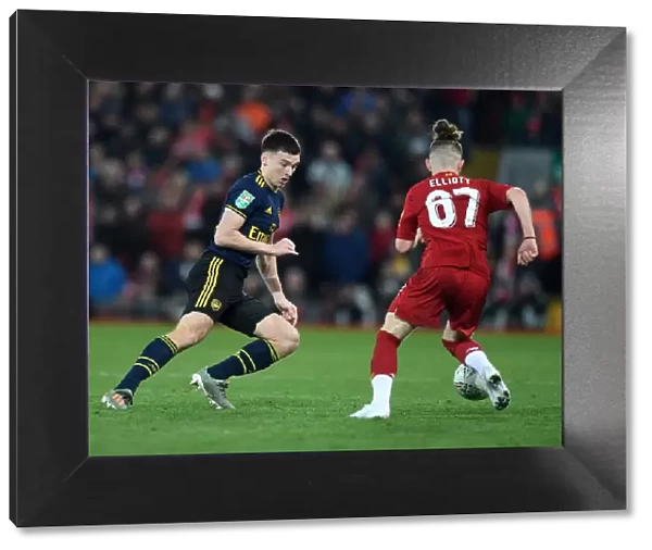 Kieran Tierney Closes In on Harvey Elliott: Liverpool vs Arsenal - Carabao Cup Showdown