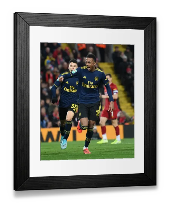 Framed Print : Joe Willock's Hat-Trick: The Thrilling 5-5 Draw - Arsenal vs. Liverpool in Carabao Cup
