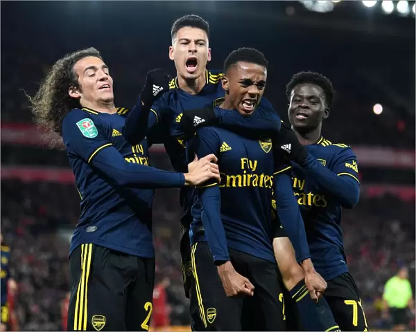 Five-Star Arsenal: Joe Willock's Brace Leads Upset Win Against Liverpool in Carabao Cup