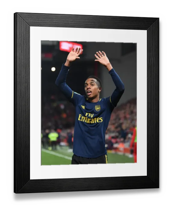 Framed Print : Arsenal's Epic 5-5 Comeback: Joe Willock's Brace at Anfield - Carabao Cup 2019-20