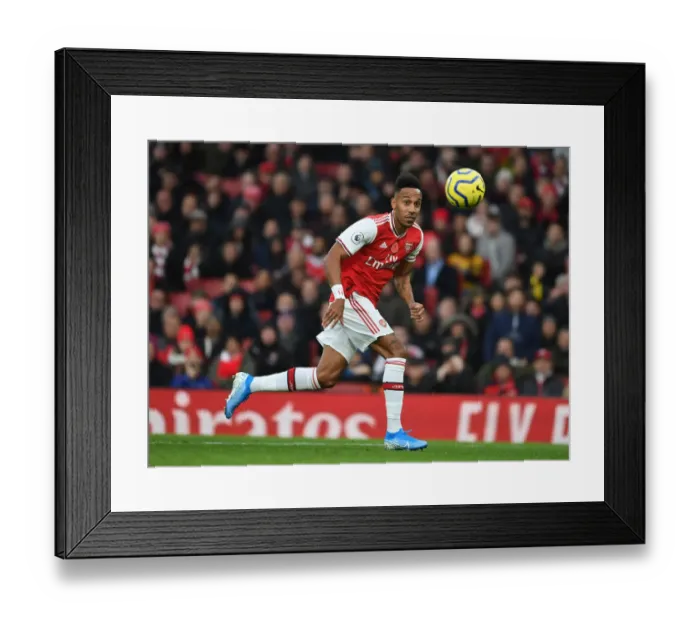 Framed Print : Arsenal's Aubameyang Shines in Premier League Clash Against Wolverhampton Wanderers