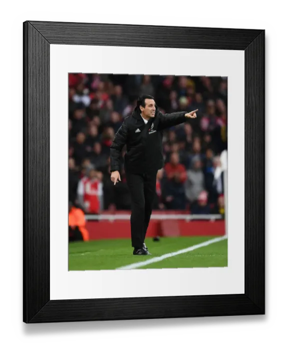 Framed Print : Unai Emery Focuses on Arsenal Tactics Against Wolverhampton Wanderers, 2019-20 Premier League Framed Print : Unai Emery Focuses on Arsenal Tactics Against Wolverhampton Wanderers, 2019-20 Premier League