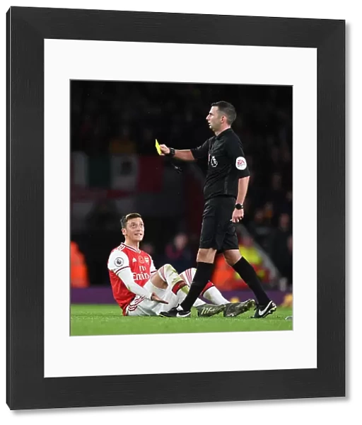 Arsenal's Mesut Ozil Argues with Referee during Arsenal v Wolverhampton Wanderers Premier League Match