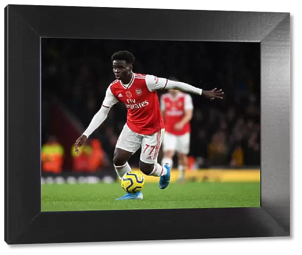 Arsenal's Bukayo Saka in Action: Arsenal vs. Wolverhampton Wanderers (2019-2020)