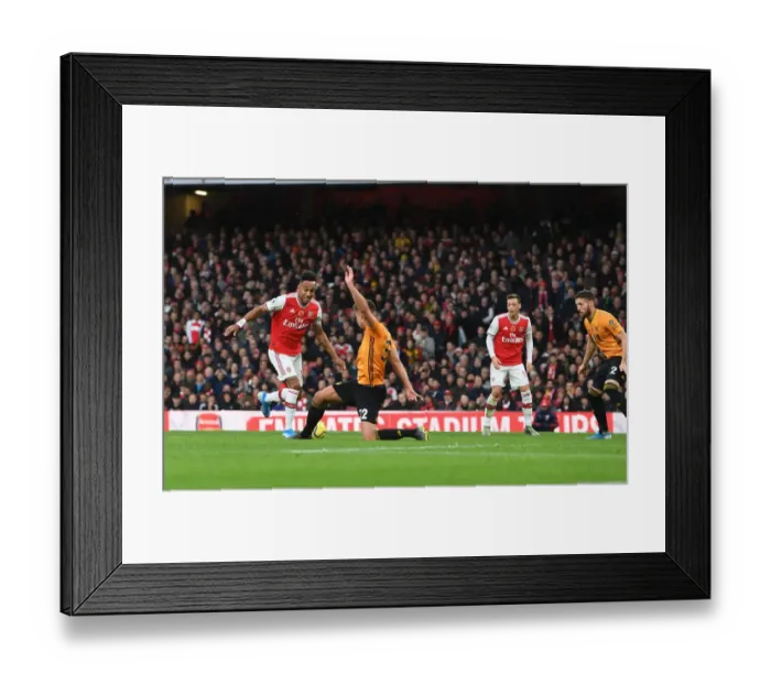 Framed Print : Aubameyang's Strike: Arsenal's Triumph over Wolverhampton Wanderers in the Premier League 2019-20 Framed Print : Aubameyang's Strike: Arsenal's Triumph over Wolverhampton Wanderers in the Premier League 2019-20