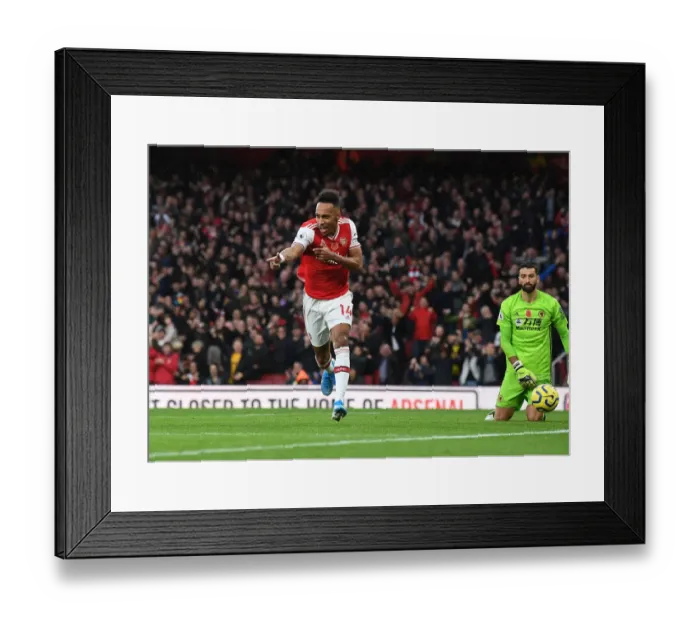 Framed Print : Aubameyang's Strike: Arsenal v Wolverhampton Wanderers, Premier League 2019-20 Framed Print : Aubameyang's Strike: Arsenal v Wolverhampton Wanderers, Premier League 2019-20