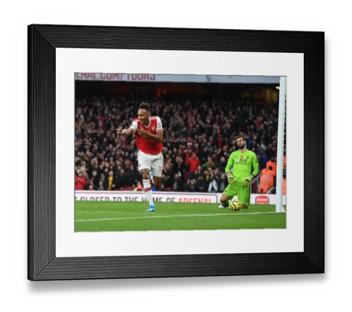 Framed Print : Aubameyang's Goal: Arsenal vs. Wolverhampton Wanderers, Premier League 2019-20 Framed Print : Aubameyang's Goal: Arsenal vs. Wolverhampton Wanderers, Premier League 2019-20