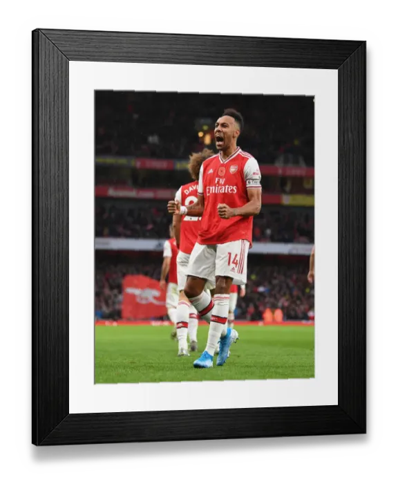Framed Print : Arsenal's Aubameyang Faces Wolverhampton in Premier League Showdown