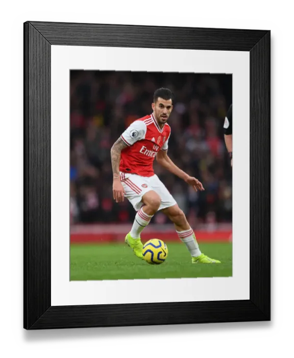 Framed Print : Arsenal's Dani Ceballos in Action against Wolverhampton Wanderers in the Premier League (2019-20)