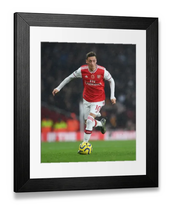 Framed Print : Mesut Ozil: Arsenal's Premier League Battle against Wolverhampton Wanderers, 2019-20