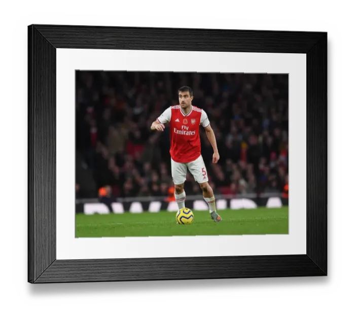 Framed Print : Sokratis in Action: Arsenal vs. Wolverhampton Wanderers, Premier League 2019-20