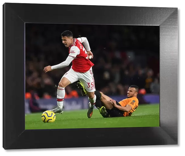 Martinelli Foul: Arsenal's Rising Star Halted by Saiss in Arsenal vs. Wolverhampton (2019-20)