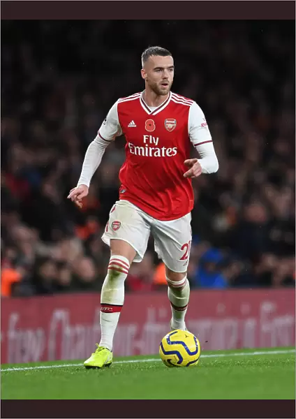 Arsenal's Calum Chambers in Action against Wolverhampton Wanderers - Premier League 2019 / 20