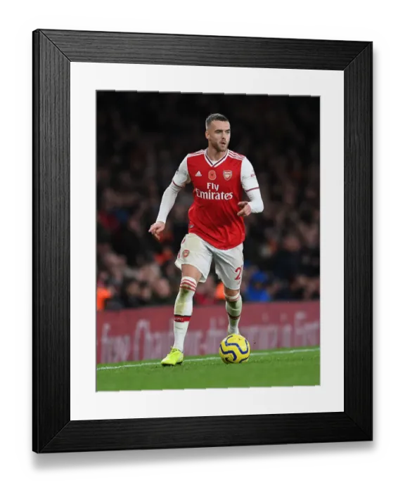 Framed Print : Arsenal's Calum Chambers in Action against Wolverhampton Wanderers - Premier League 2019 / 20