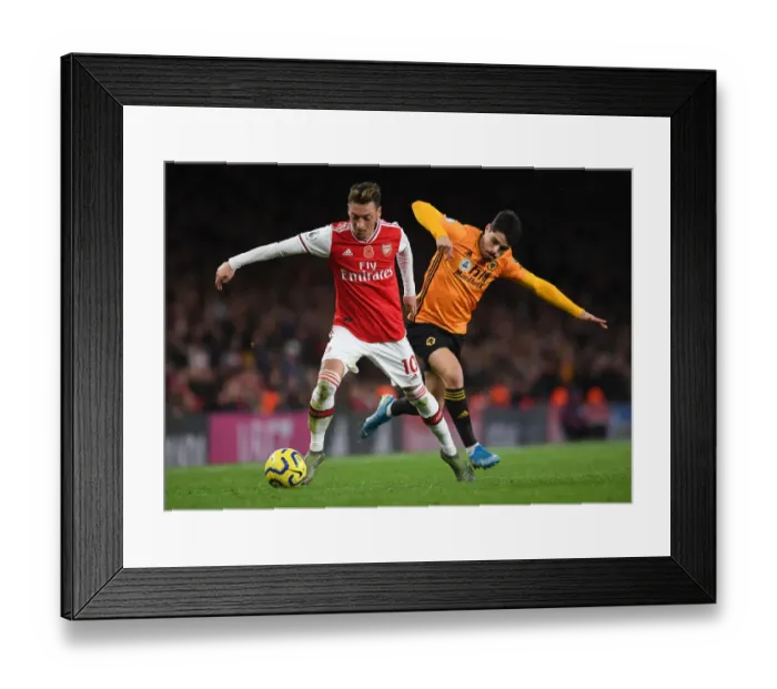 Framed Print : Ozil vs. Neto: A Premier League Showdown at Emirates Stadium (November 2019) Framed Print : Ozil vs. Neto: A Premier League Showdown at Emirates Stadium (November 2019)