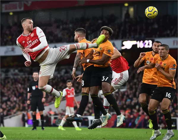 Calum Chambers in Action: Arsenal vs. Wolverhampton Wanderers, Premier League 2019-20